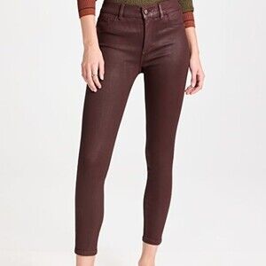 DL1961 Florence Instasculpt Sequoia Ultimate Coated Crop Skinny Ankle Pants 27